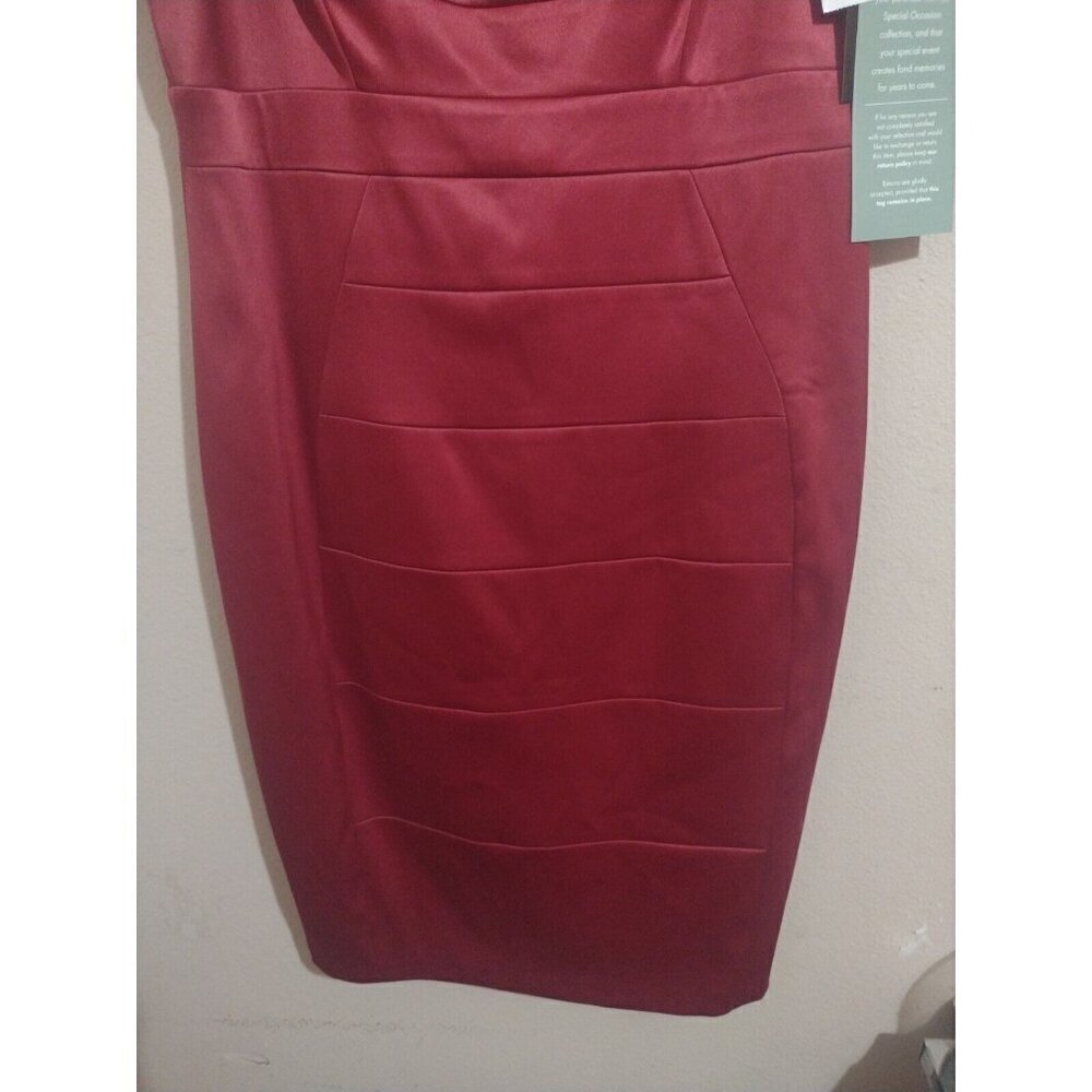 NWT New Melrose Black Bodycon Dress Women's Size 14 Red - Picture 6 of 12